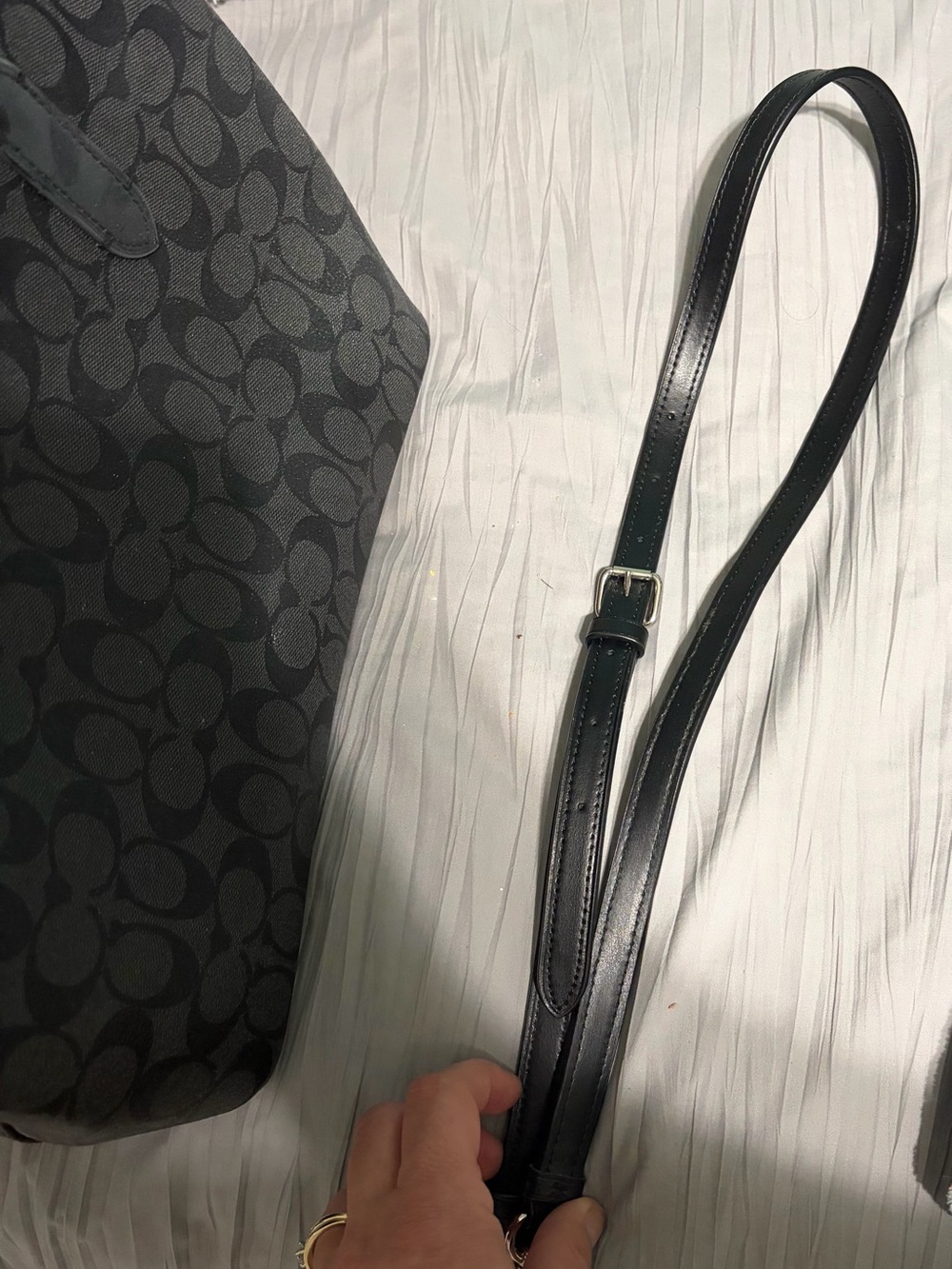 Coach Black/Charcoal Signature Tote - Picture 5 of 5